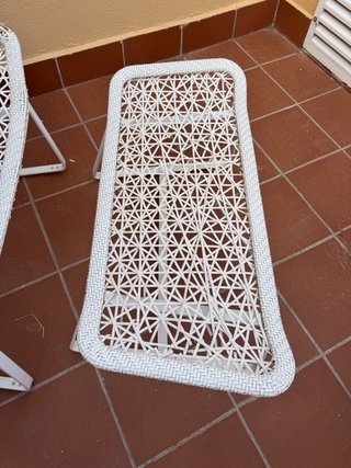 2 Tumbonas + 2 reposapies exterior blancos KETTAL