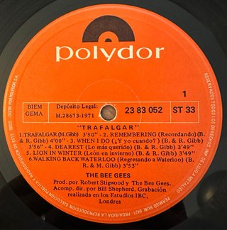 BEE GEES VINILO LP TRAFALGAR 1971 ROCK