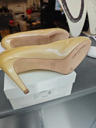 Scarpe donna Garrice tacco alto beige/oro