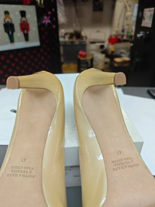 Scarpe donna Garrice tacco alto beige/oro