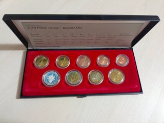 Set prova Euro Vaticano Benedetto XVI Argento