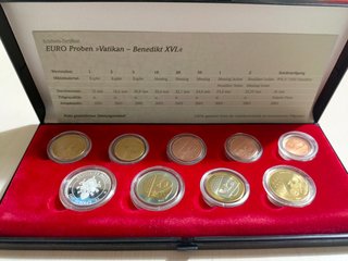 Set prova Euro Vaticano Benedetto XVI Argento