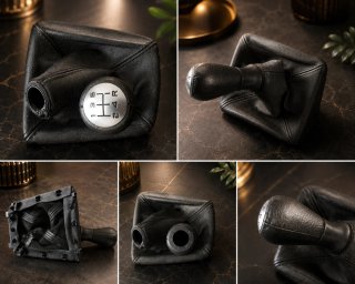 Funda palanca cambios cuero 5 velocidades