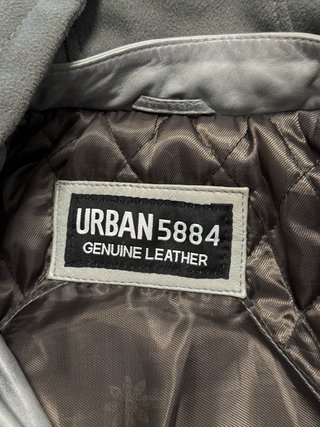 Chaqueta moto Urban 5884 de piel auténtica con pro