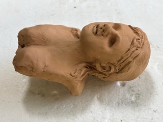 Testa presepe napoletano terracotta
