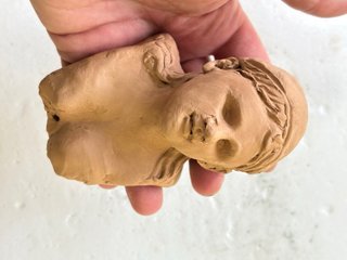 Testa presepe napoletano terracotta