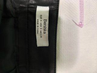 Falda pantalón cuero con cinturón