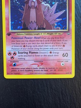 Entei 6/64 Neo Revelation 1st Ed. Holo