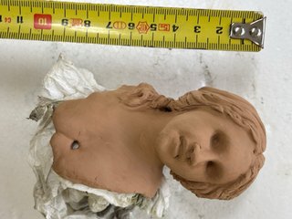 Testa donna presepe napoletano terracotta