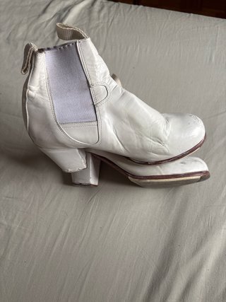 Zapatos de flamenco cuero blanco