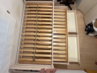 Cama FLEXA 90x200cm con nido y 2 cajones