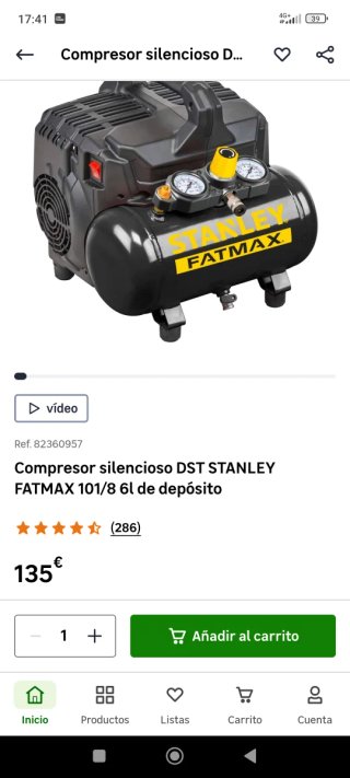 Compresor Stanley Fatmax 101/8 6L