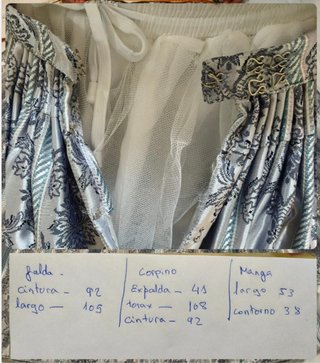 Traje de Fallera Talla 46-48 Azul