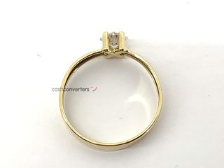 anillo oro 18k con piedra con circonita
