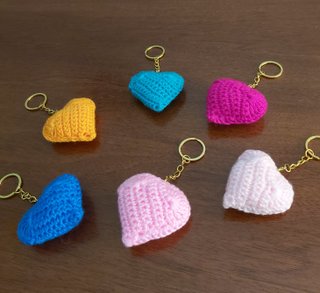 Portachiavi Cuore Crochet Amigurumi