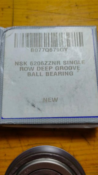 Rodamiento NSK 6206ZZNR Nuevo