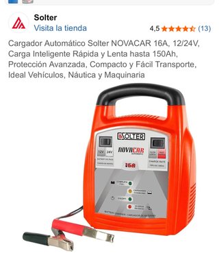 Cargador de baterias Solter,practicamente nuevo