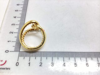 anillo oro 18k con piedra t. 15 (17,52 mm)