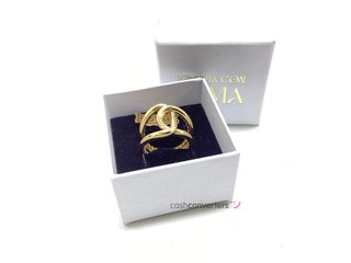 anillo oro 18k con piedra t. 15 (17,52 mm)