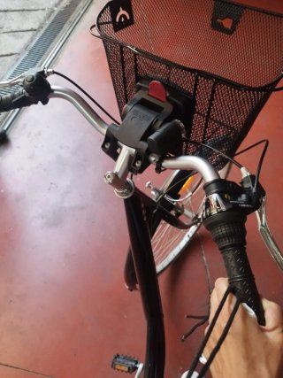 Bicicleta da passeggio nera