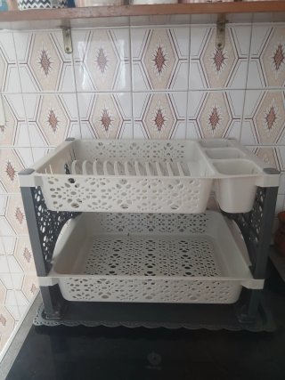 Escurridor de platos de cocina 2 niveles