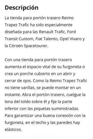 Avance para portón trasero de furgoneta.