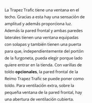 Avance para portón trasero de furgoneta.