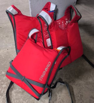 Kayak inflable Sevylor  3 Chalecos Tribord 2 Palas