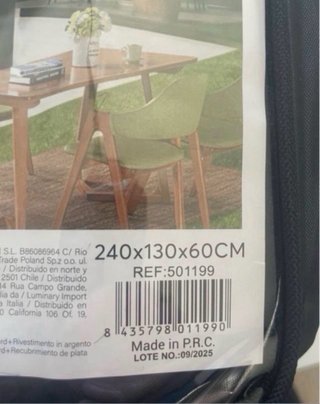 Fondello Protettivo per Mobili Rettangolare 240×130x60cm