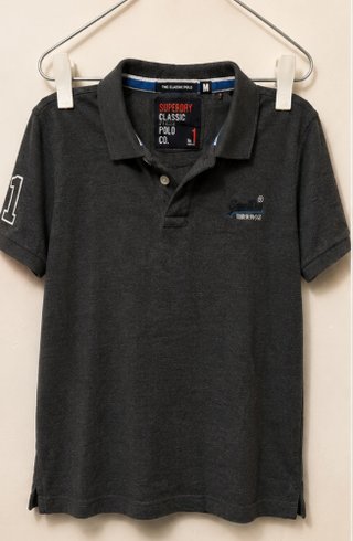 Polo Superdry Gris Oscuro Talla M