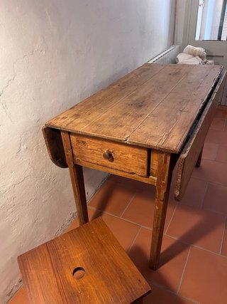 Mesa payés antigua madera plegable