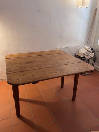 Mesa payés antigua madera plegable