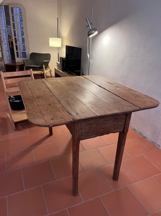 Mesa payés antigua madera plegable