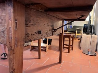 Mesa payés antigua madera plegable