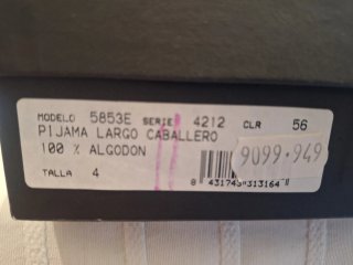 Pijama Kiff Algodón 100% Rayas Azul Talla M / 4