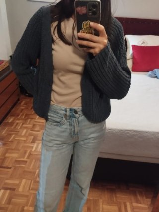 Jersey Stradivarius Azul Punto Mujer