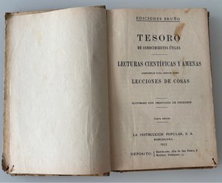 2 librosBRUÑOS1930:Tesoro conocimiento/Aritmetica