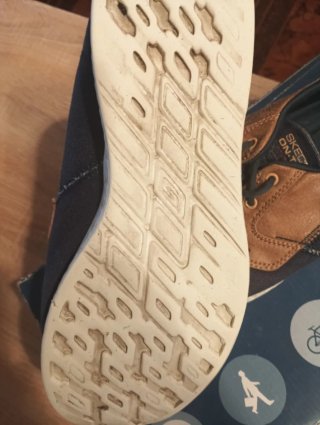 Náuticos Skechers Talla 43 Azul/Marrón Poco Uso