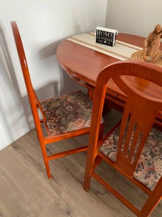 Mesa comedor extensible 150cm + 8 sillas