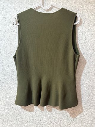 Chaleco Zara Verde Militar Botones