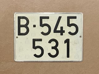 Placas matrícula antiguas B-545531