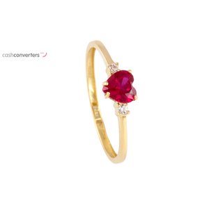 anillo oro 18k con piedra
