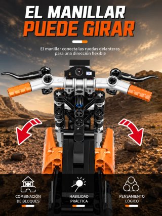 BLOQUES DE CONSTRUCCION MOTO CROSS TECHNIC 434 PIE