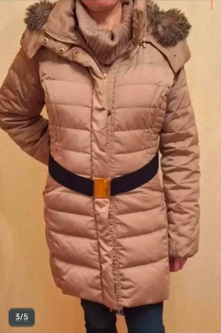 Abrigo plumífero beige talla XL