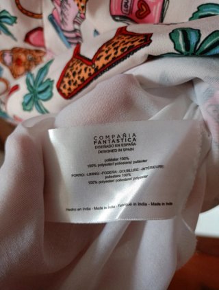 Vestido Compañía Fantástica Estampado Talla M