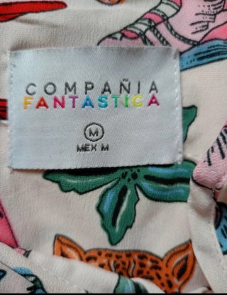 Vestido Compañía Fantástica Estampado Talla M