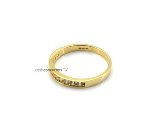 anillo oro 18k con piedra con circonita
