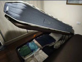 Cama canapé con arcón 90x190 cm
