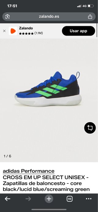 Zapatillas Adidas Talla 40 Azul y Verde