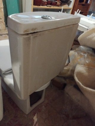 Inodoro wc Roca con Cisterna y Tapa Dura.